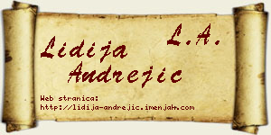 Lidija Andrejić vizit kartica